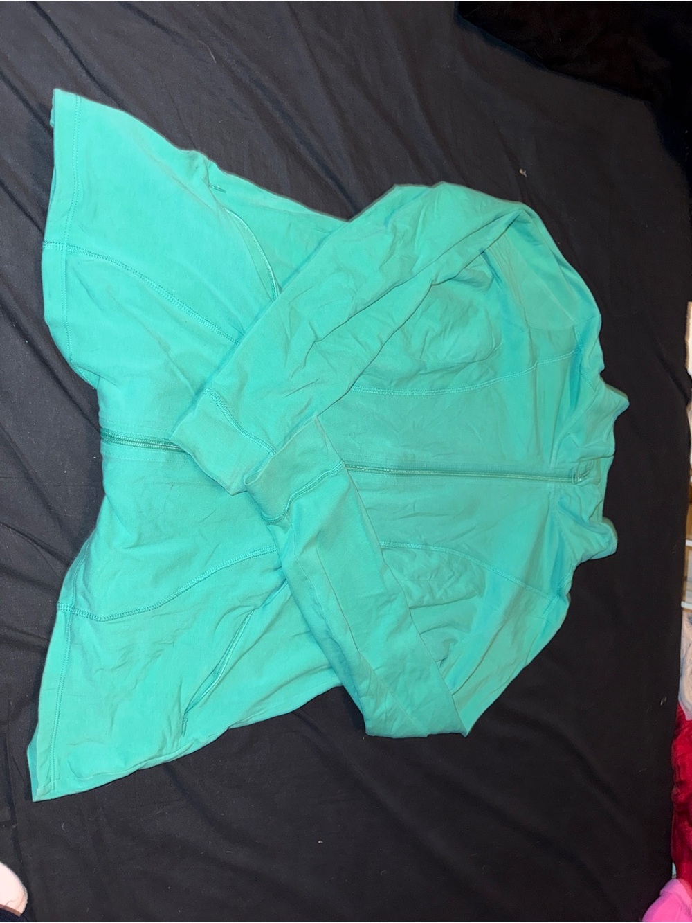 Lightweight Teal Zip-Up Hoodie